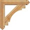 Ekena Millwork Merced Arts and Crafts Rough Sawn Bracket w/ Offset Brace, Western Red Cedar, 6"W x 26"D x 26"H BKT0604X26X26MRC03RWR - alternate 3